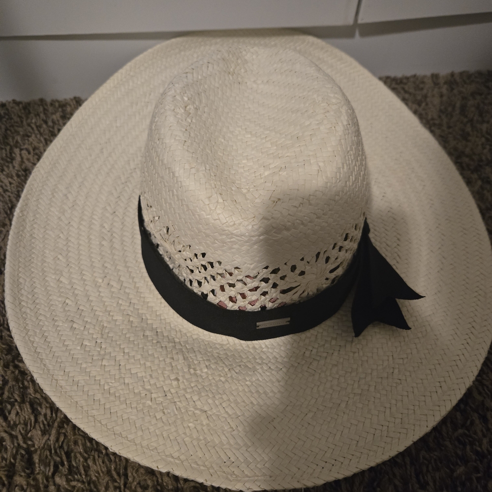 Betmar Cream Straw Hat with Black Band